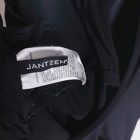 Jantzen One Piece Black Keyhole High Neck Swimsuit 14 - Picture 7 of 9
